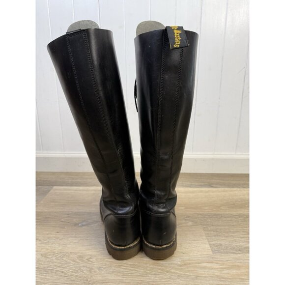 Vtg Doc Dr Martens 20 Eye Black Boots UK 8 | M 9 | W 10 England 80s 90s Punk - Picture 8 of 16